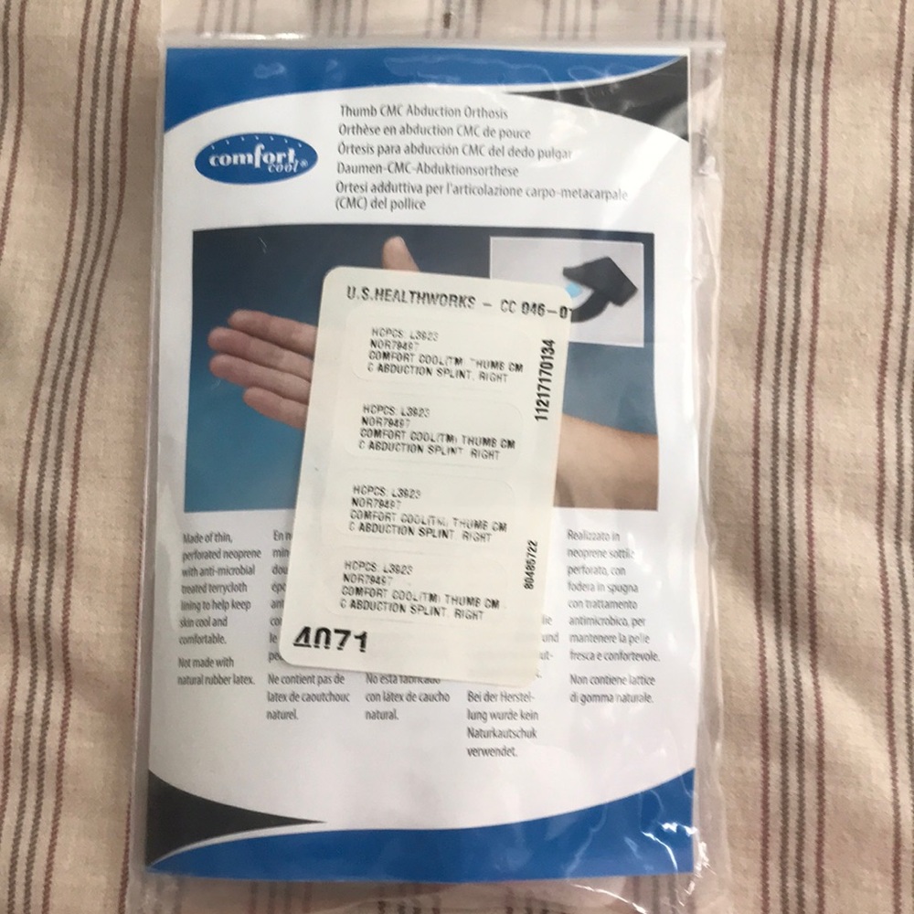 -Thumb CMC Abduction Splint, Right, Large